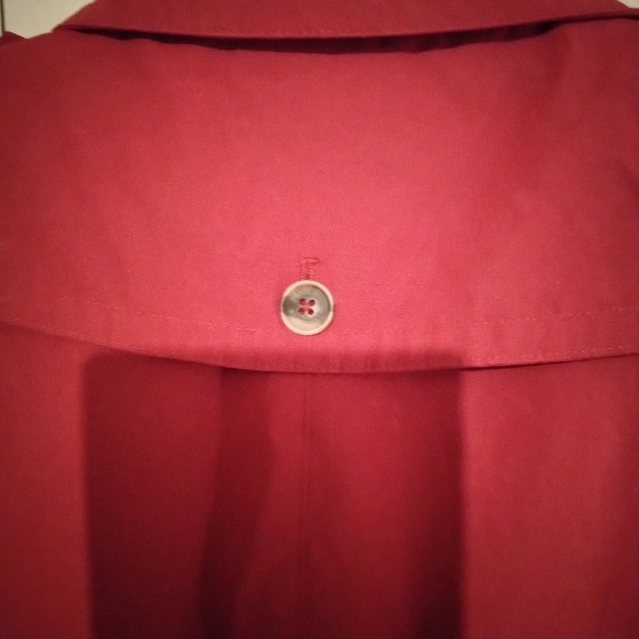 Pendleton Knee Length Trench Coat Sizr Large Red - Picture 5 of 12